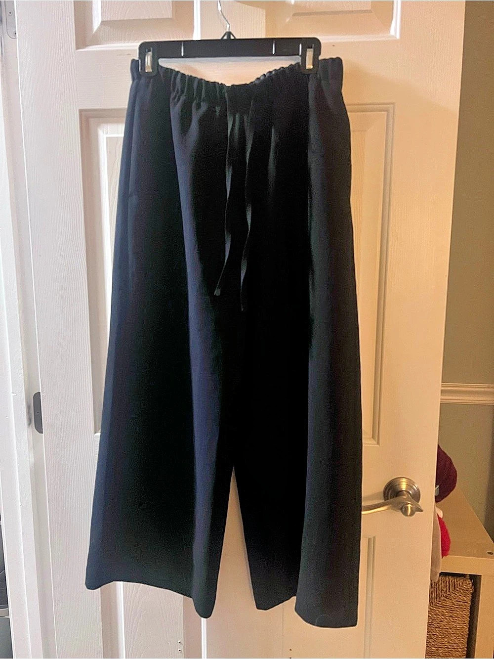 Aritzia The Lodge Pant - Crepette Wide Leg Pants Midnight Navy Medium short